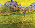 Eine Wiese in dem Berg Vincent van Gogh